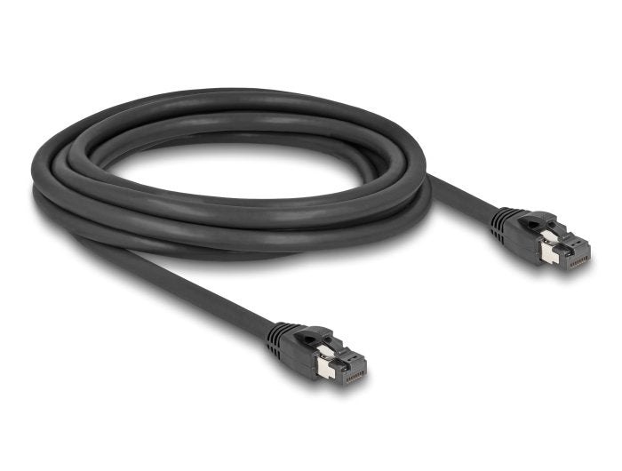 Delock Network Cable RJ-45 CAT.8.1 S/FTP, Up To 40Gbps Black 3 Metres