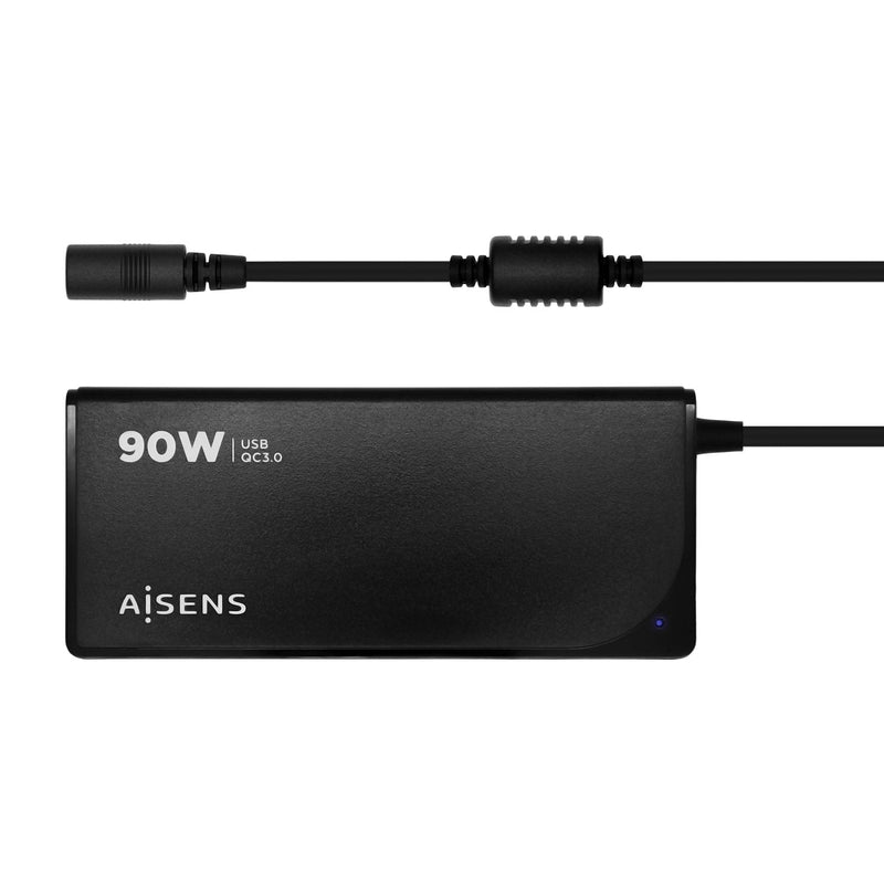 Aisens Charger Laptop 90W Automatic 12 Connectors Voltaje 15-20V ASLC-90WAUTO-BK