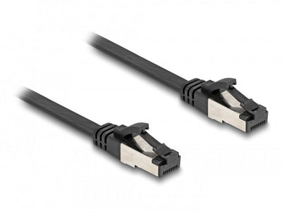 Delock RJ45 Flachband Network Cable Male a Male CAT.8.1 Flexibel 1M Black — image 1
