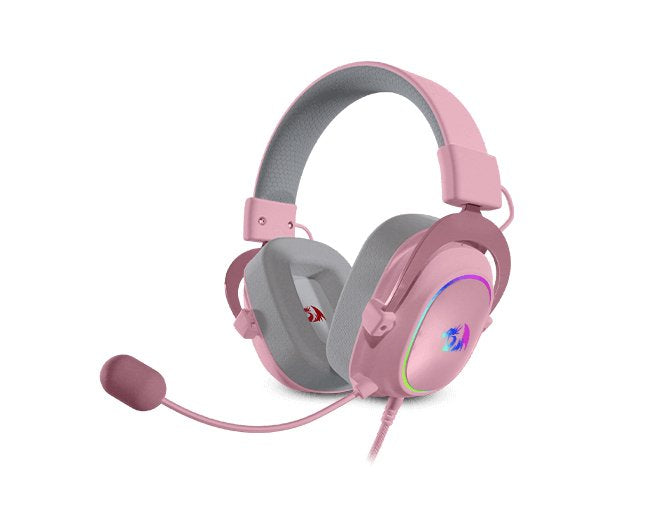 Redragon Zeus X Auricular Gaming RGB Virtual 7.1 USB Micrófono Rosa