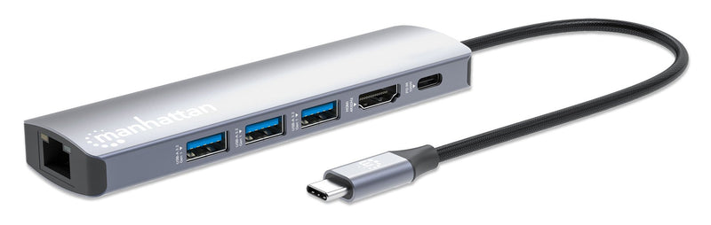Manhattan 6-IN-1 4K USB-C Dockingmation 1x HDMI 3x USB 5GB S