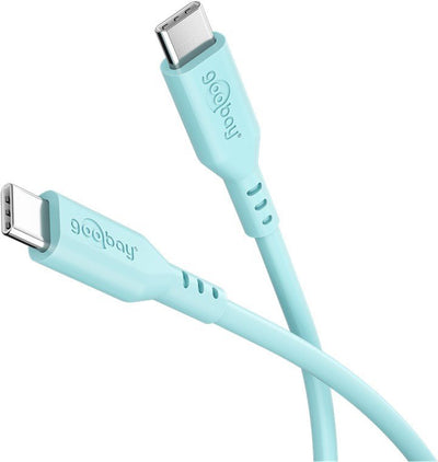 Goobay USB-C Silicone Cable 1.5M, Turquoise — image 1