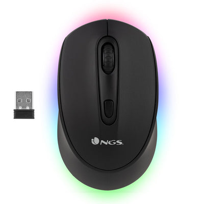 Ngs Wireless Mouse Bluetooth Smog-rb Battery Rechargeable Up To 1600 DPI Black — image 1