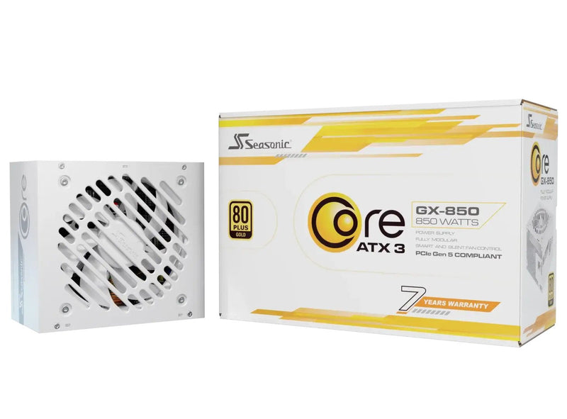 Seasonic Power Supply Core GX-850-V2-WHITE 850W, PC White 1X GPU High Power 12 Pines, 2X Pcie, Gestió