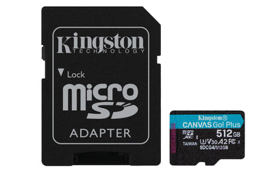 Kingston microSD 512GB Microsdxc Canvas Go! Plus GEN4 A2 U3 V30 + Adapter — image 1