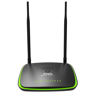 Tenda Router ADSL2 + D1201 Wi-Fi Dual Band 2.4GHZ 300Mbps + 5GHZ 900Mbps 1x LAN/WAN Gigabit + 3x LAN Gigabit A — image 1