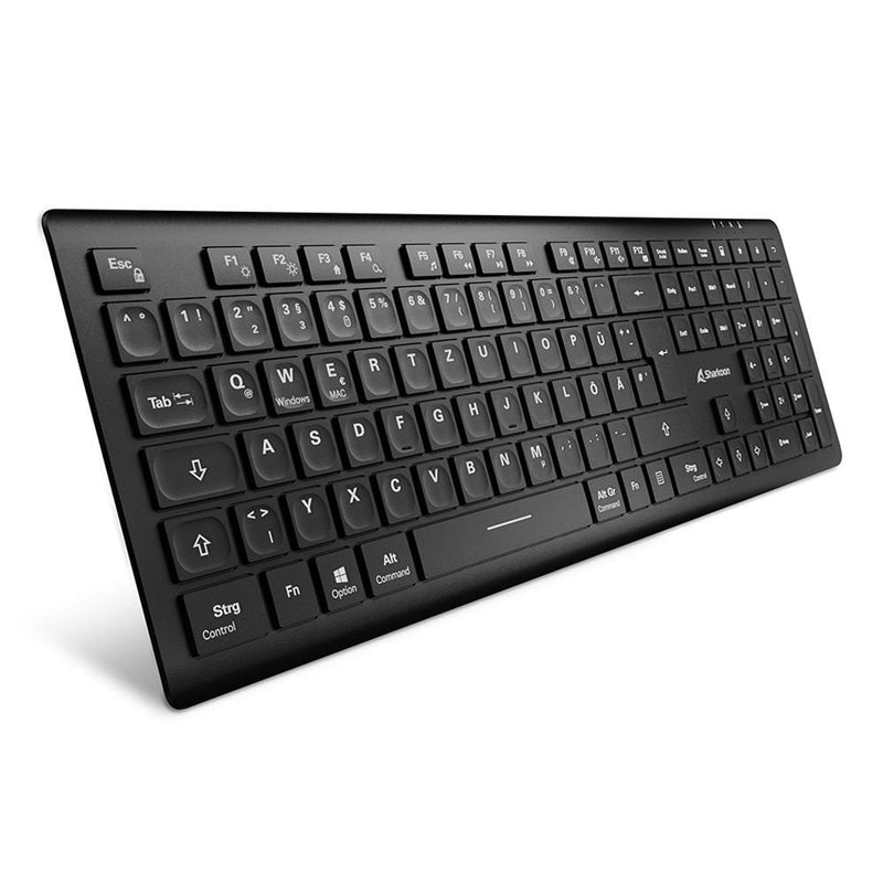 Sharkoon Officepal K30W, Keyboard Black Distribución de, Cúpula Rubber 4044951042333