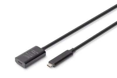 Digitus Cable Active USB 3.2 GEN2 10G Extension, USB-C - Usb-c, 5M, Black — image 1