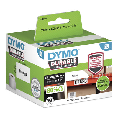Dymo Tape Adhesiva Durable Labelwriter Labels 102X59MM Black Sobre Fondo White — image 1