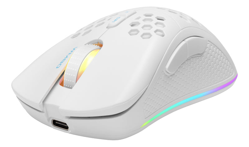 Deltaco Mouse Gaming Usb, Rgb, White