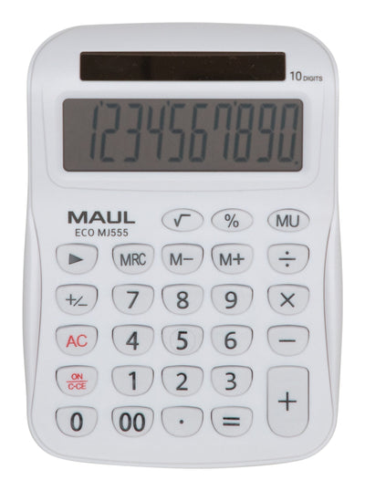 Maul Calculator Eco Mj 555 Calculator Basica With Screen 10 Dígitos Calculator Solar 80% Plastic Reciclado Cal — image 1