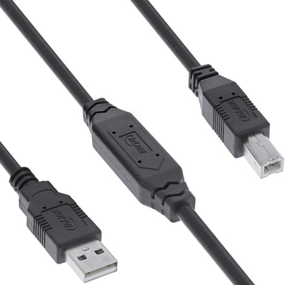 Inline® USB 2.0 Active Cable USB-A Male a Usb-b Male, 12.5M — image 1