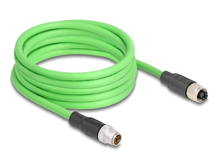 Delock 80434 Cable M12 Codificado X 8 Pin Male a Female Pur (tpu) 5M