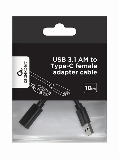 Gembird A-USB3-AMCF-01 USB Cable 0,1M 3.2 Gen 1 (3.1 Gen 1) USB a USB C Black — image 1