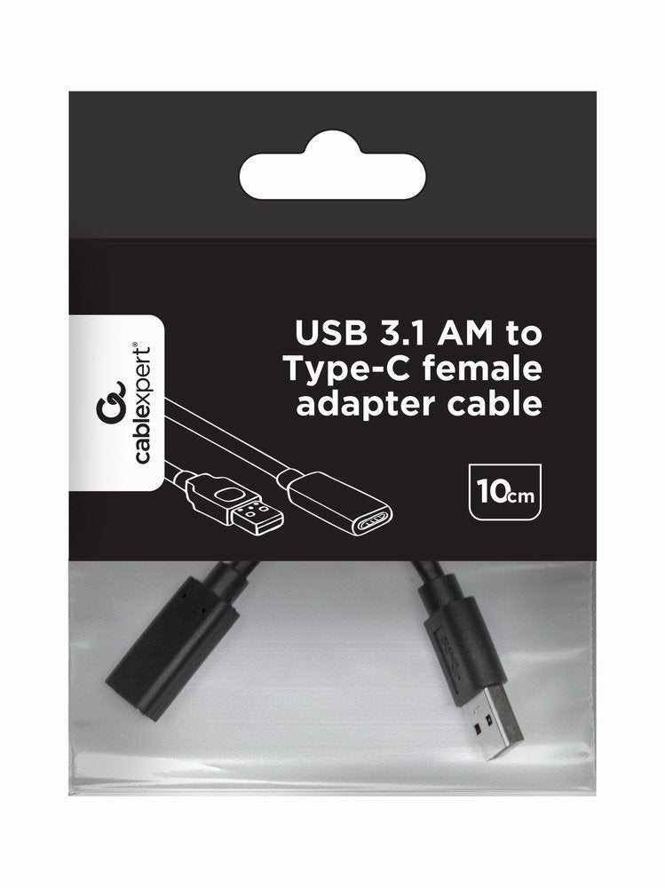 Gembird A-USB3-AMCF-01 USB Cable 0,1M 3.2 Gen 1 (3.1 Gen 1) USB a USB C Black