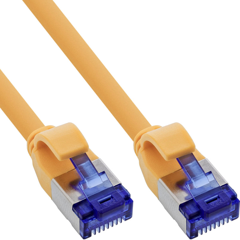 Inline® Network Cable Slim, CAT.6A, S/FTP, Tpe (lszh) Flexible, PoE, Yellow, 0.5M