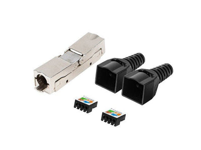 Lanberg Connector Adapter 2x RJ45 CAT.6 FTP Plug 8P8C Tool-less — image 1
