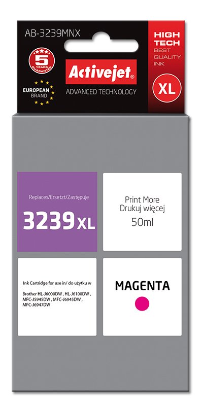 Activejet Ink AB-3239MNX Spare Part Brother LC3239XL, Supreme, 50ML, Red