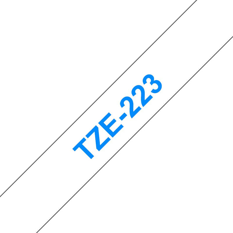 Brother TZE223 - Blue Sobre White - Roll (0,9CM X 8M) 1 Bobina(s) Type Laminated - P-touch PT-1880, D200, D450
