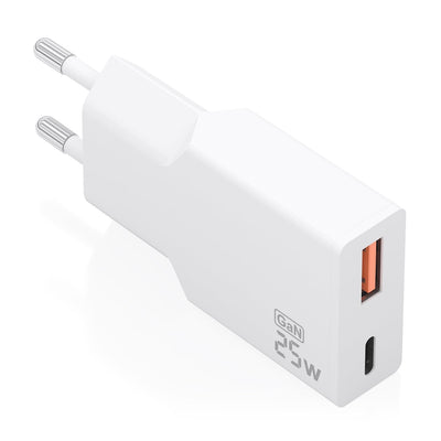 Aisens Wall Charger GaN A110-1000 1x USB Type-c 1x USB 25W White — image 1