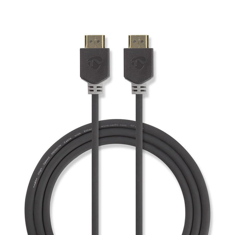 Nedis High Speed HDMI ™ Cable With Ethernet Hdmi™ Connector Male 4K@60HZ Arc 18Gbps 10.0M Round Pvc Antracita