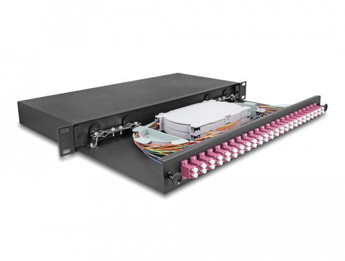 19? Lwl Box Of Empalme Fibre 24 X Lc Duplex OM4 1HE Complete Equipado — image 1