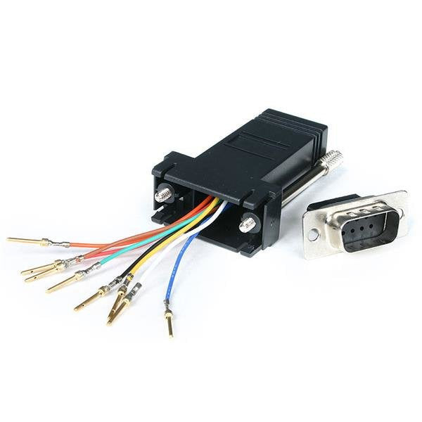 StarTech Adapter Converter Modular Serie DB9 a RJ45 M/H Black GC98MF