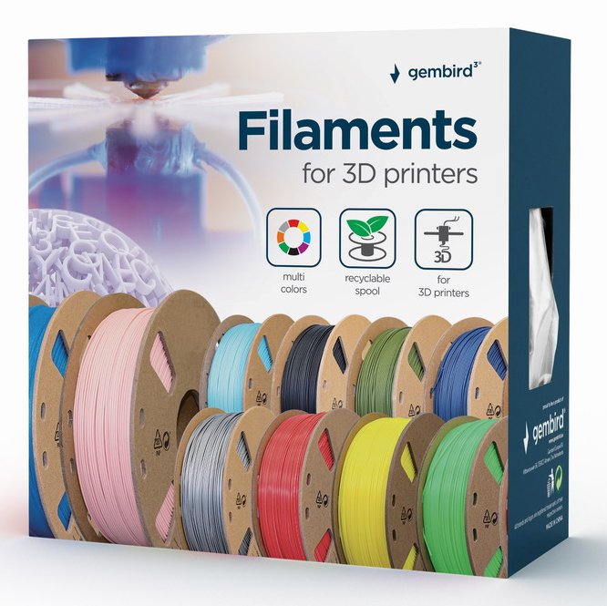 Gembird Bobina Filamento Abs 1.75MM 1KG Black