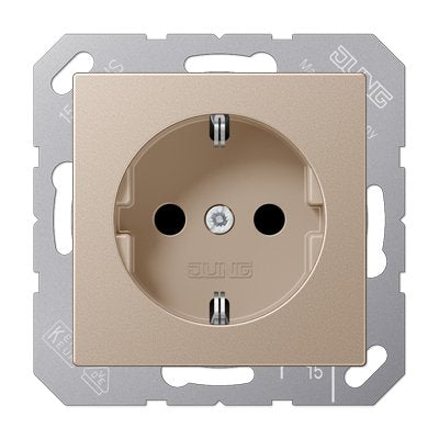Jung A1520CH Schuko Socket Power 16A 250V a Champagner — image 1