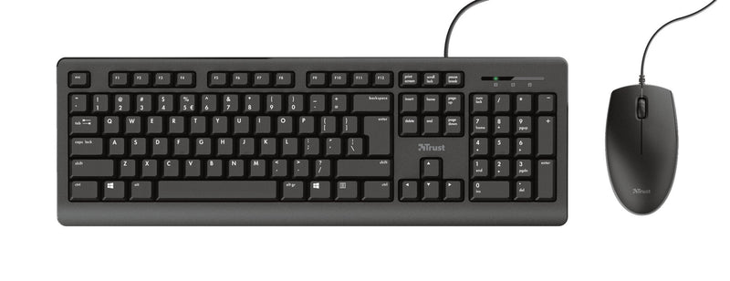 Trust Primo Keyboard Mouse Included USB QWERTY Spanish Black
