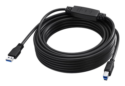 USB Cable 3.0 10M Amplifier Activo a Mitad Cable Connectors Niquelados Wide Band 5Gbps USB a (m) a USB B (m) D — image 1