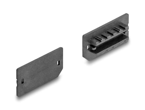 Delock 64286 Cover Antipolvo USB Tipo- And Key a Or Key B Female 10 Pieces Black — image 1