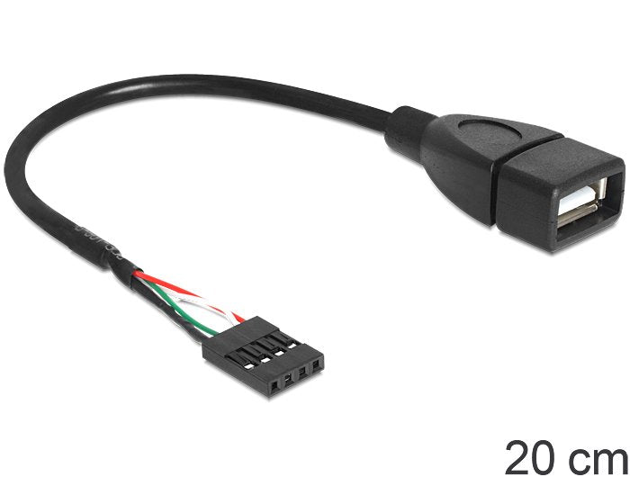 Delock USB Cable Pin Header Female USB 2.0 Typ-a Female 20CM