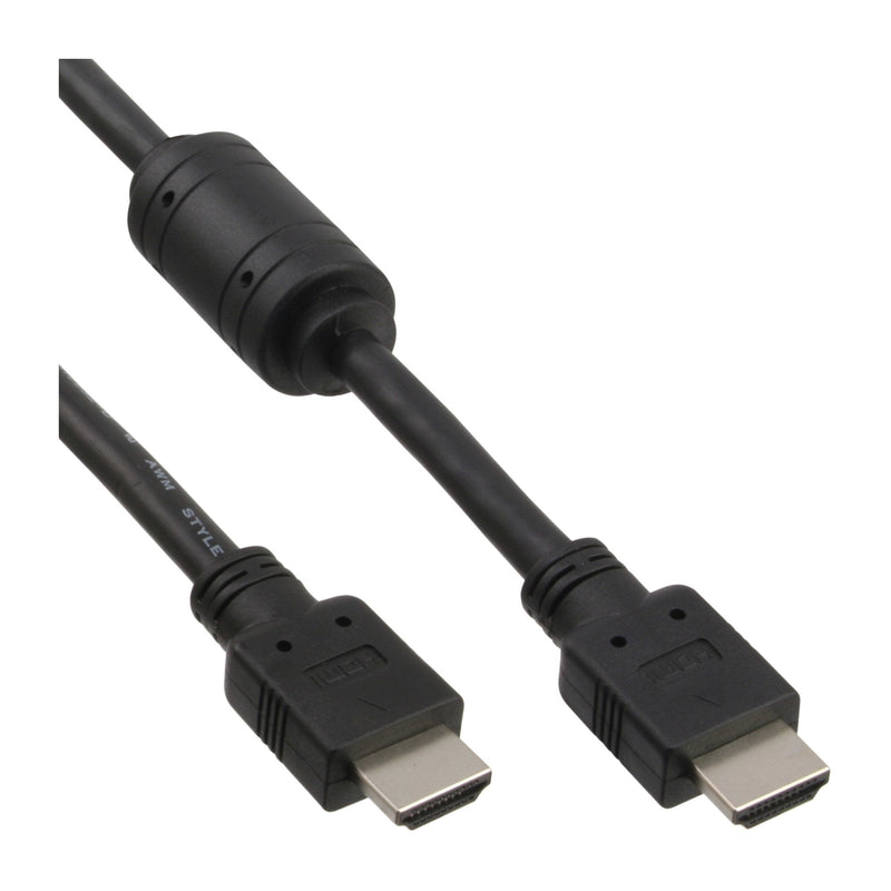 Inline Cable HDMI Male + Ferrita Black 1M