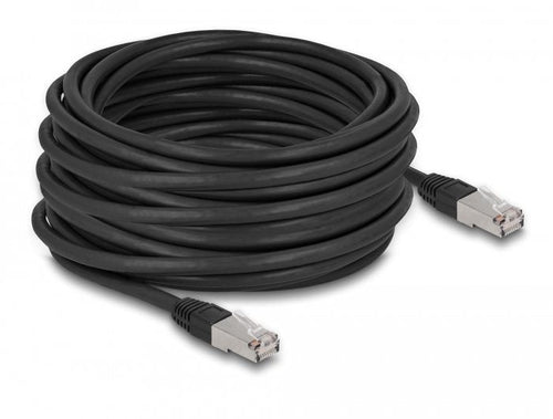 Delock RJ45 Network Cable CAT.6A S FTP Pe Outdoor 15M Black — image 1