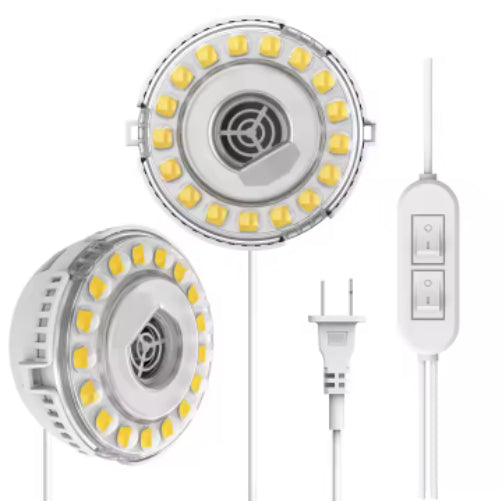 2 Head Clips Full Spectrum Grow Lights With Timer