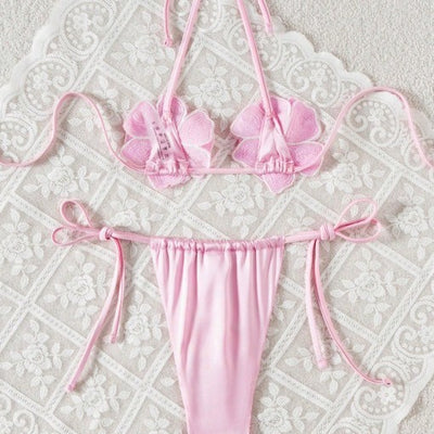 Womens Bikini Beach Poolwear Sexy Sequin Swimsuit Set