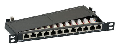 Efb Mini-patchpanel STP 12x RJ45 CAT.6A, 10 0,5HE, RAL7035 Grey — image 1