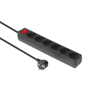 Microconnect GRU006B 6AC Outlet[s] 1.8M Black Base Múltiple — image 1