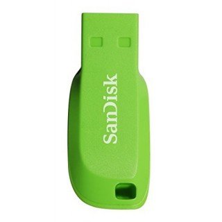 SanDisk USB Flash Drive Cruzer Blade 16GB USB 2.0 Green Ela‰ctrico