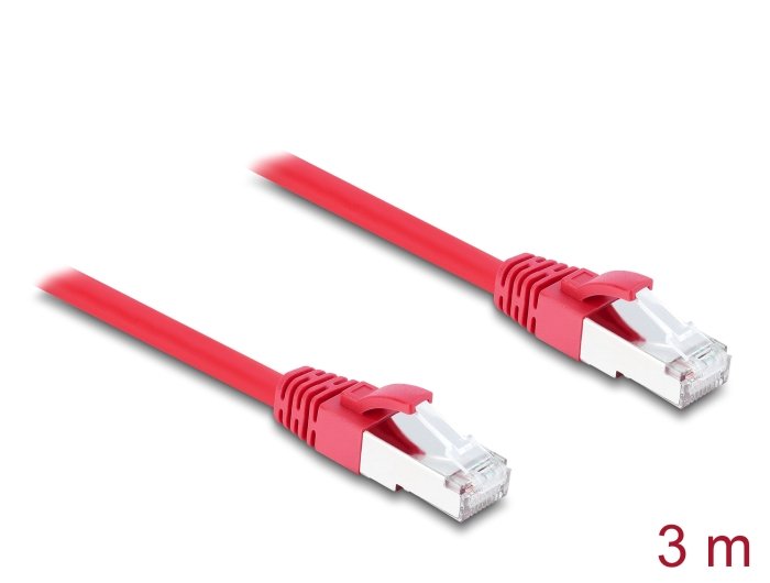 Delock RJ45 Network Cable CAT.6A S FTP 3M Red