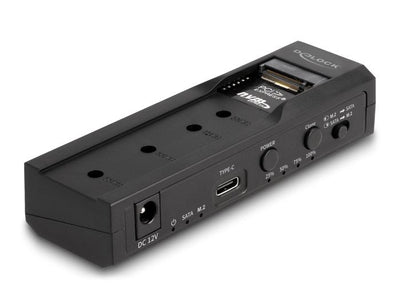 Delock 64252 Convertidor USB Type-c™ 1 X SSD M.2 NVMe + 1 X SATA SSD / HDD With Función Clonación — image 1