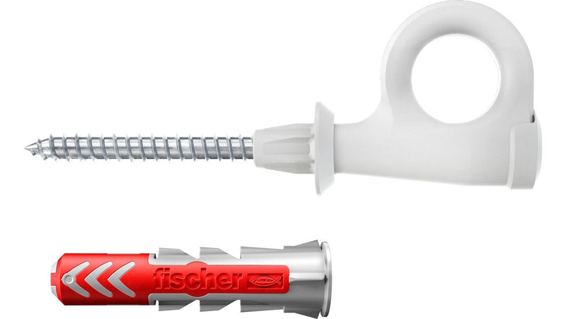 Fischer Tacos Easyhook Loop Duopower 8X40, 25 Pieces With Ojal Easyhook White