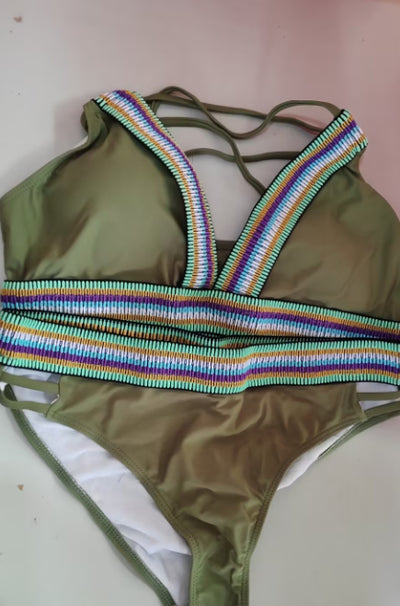Women's High Waist Bikini Split Suit