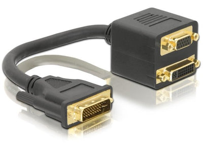 Delock Adapter DVI-i Male a DVI-i And VGA Female — image 1