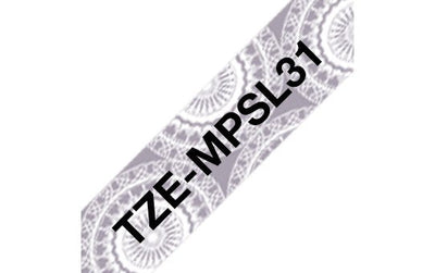 Brother TZE-MPSL31 Lazo Black Sobre Silver Roll (1 2CM X 4M) 1 Cinta(s) Type Laminated Brother PT-H110 P-touch — image 1