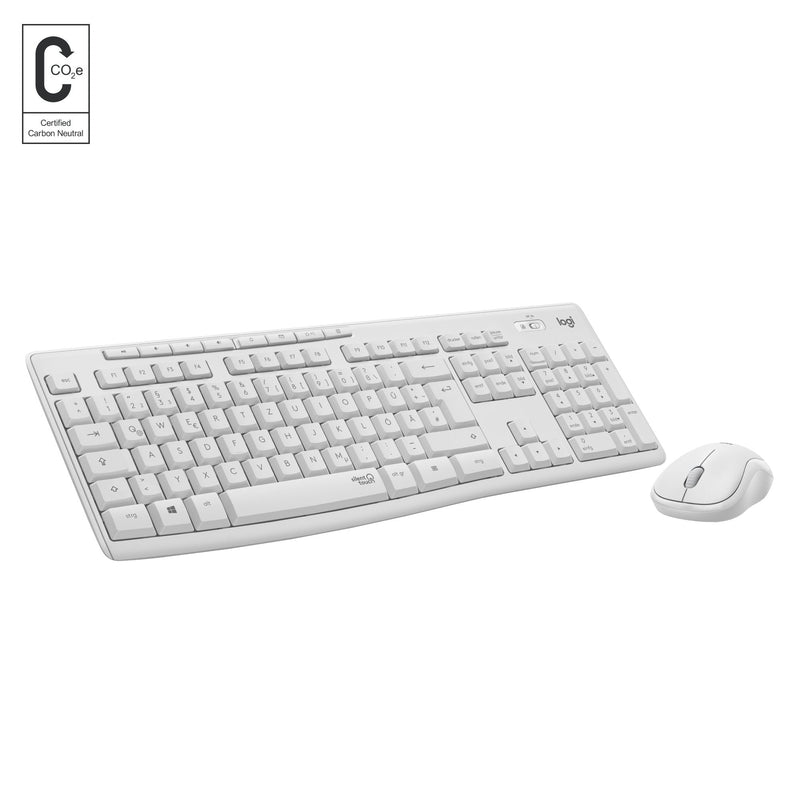Logitech Keyboard English + Mouse MK295 RF Wireless QWERTY White