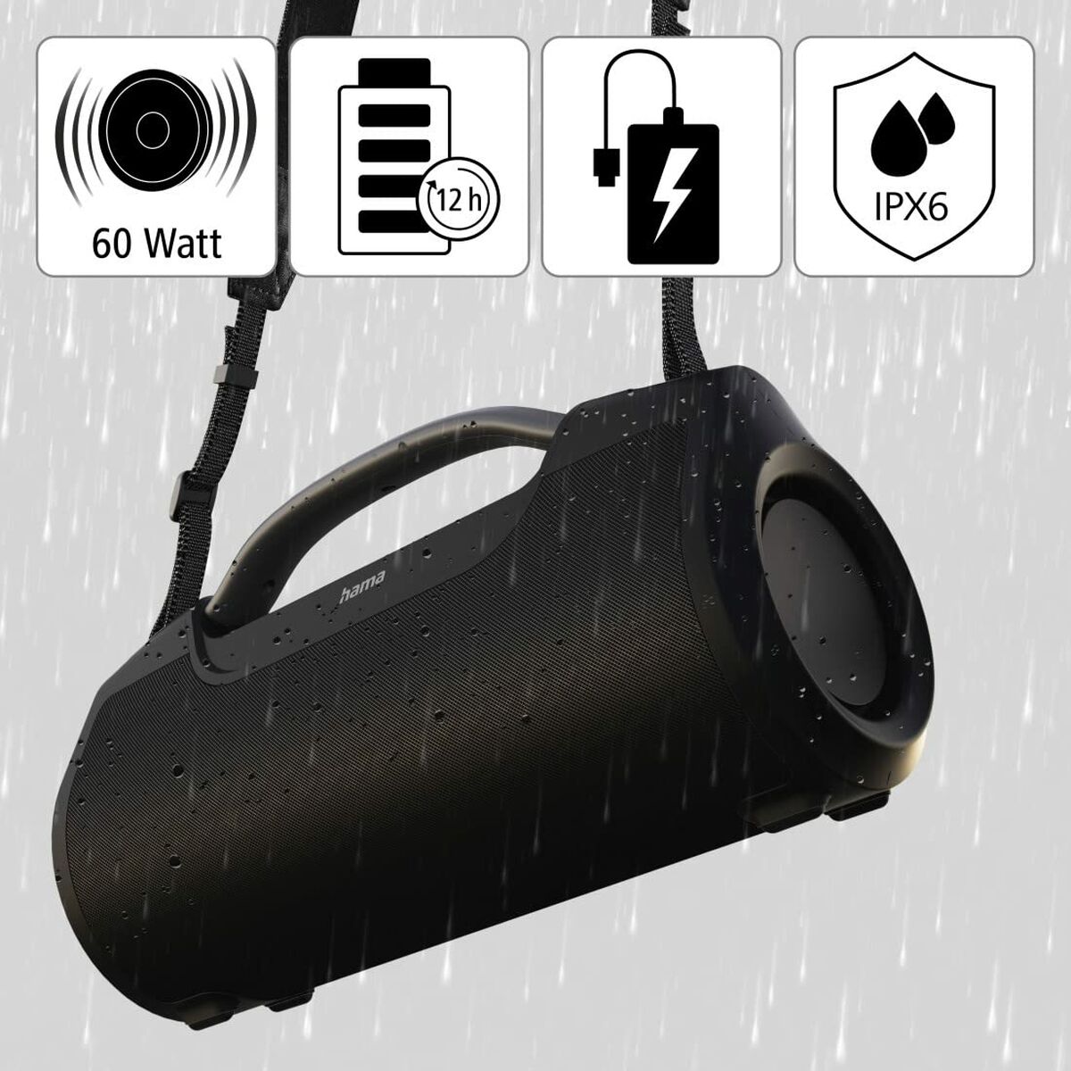 Hama Portable Bluetooth Speakers Hama 00188217 Black 60 W