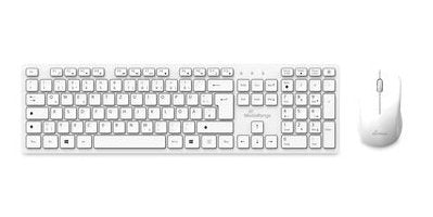 Mediarange MROS278 Keyboard Mouse Included Home Office USB Qwertz German White