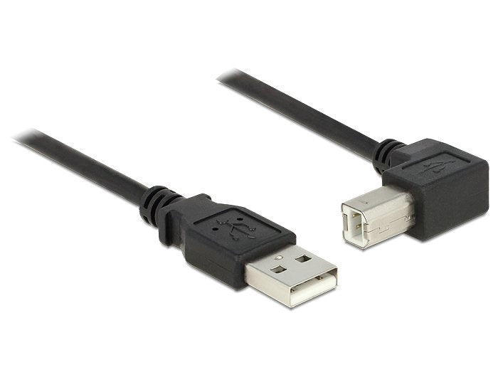 Delock USB Cable 2.0 Typ-a Male USB 2.0 Typ-b Male Angular 2M Black